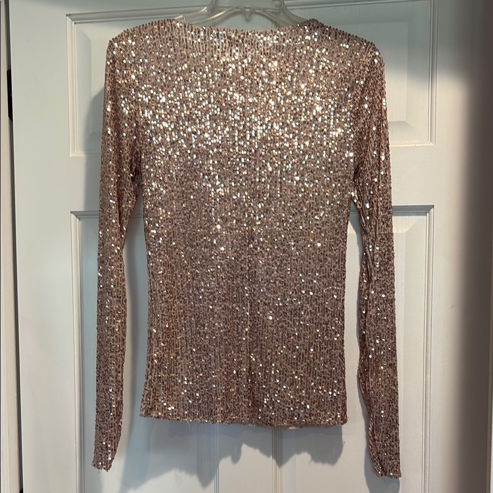 Sequin Long Sleeve Top - Pink - Picture 4 of 8